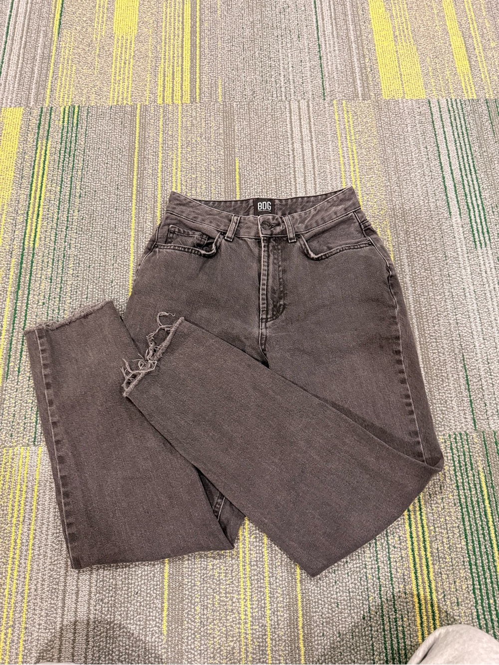 BDG Mom High-Rise Jeans in Washed Black